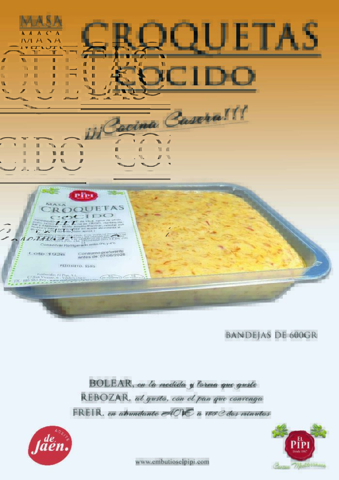 masa de croquetas de cocido en envase de 550 g