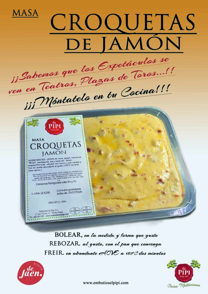 masa de croquetas de jamon en envase de 600 g